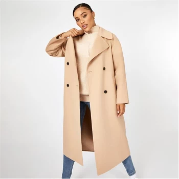 Jack Wills Wool Overcoat - Stone