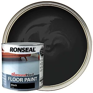 Ronseal Diamond Hard Floor Paint - Satin Black 2.5L