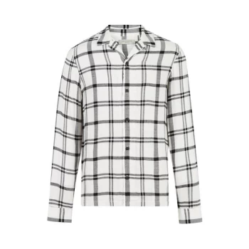 AllSaints Arline Long Sleeve Shirt - Ecru/Jet Black