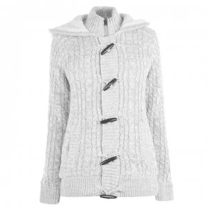 SoulCal Toggle Knit Jacket Ladies - Grey Marl