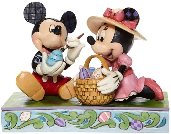 Mickey Mouse Easter Artistry (Mickey & Minnie Holding Easter Basket Figurine) Collection Figures multicolor