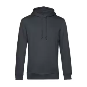 B&C Mens Organic Hooded Sweater (2XL) (Asphalt)