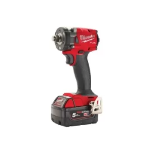 Milwaukee Power Tools M18 FIW2F38-502X FUEL 3/8in Friction Ring Impact Wrench 18V 2 x 5.0Ah Li-ion