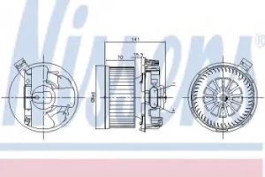 Nissens Interior Cabin Blower Fan 87209