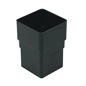 FloPlast RSS1B Square Line Downpipe Pipe Socket - Black 65mm