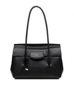 Radley Indigo Place Large Flapover Shoulder Bag - Black