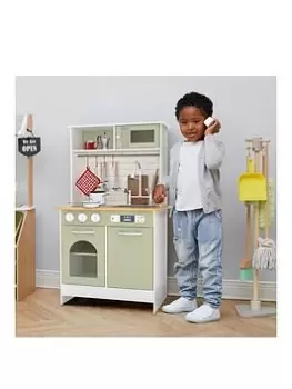 Teamson Kids Little Chef Boston Modern Play Kitchen - Olive Green