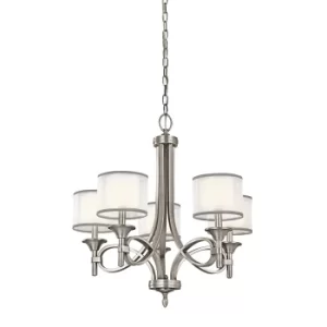 Lacey 5 Light Chandelier, Antique Pewter, E14