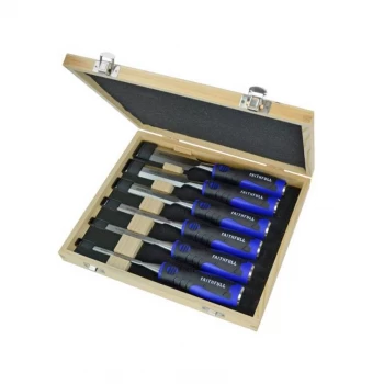 Soft Grip Chisel Set + Storage Box, 6 Piece