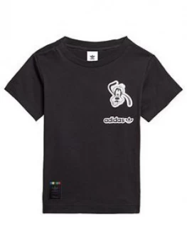 Boys, adidas Originals Goofy T-Shirt - Black, Size 0-3 Months