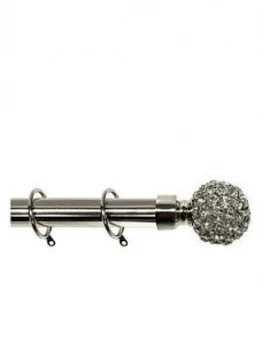 Diamante Finial Extendable Curtain Pole