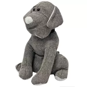 Herringbone Dog Novelty Door Stop Mocha