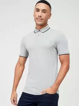 BOSS Passertip Polo Shirt - Grey, Size L, Men