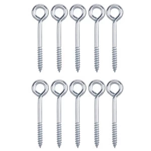 BQ Zinc Effect Metal Screw Eye Pack of 10