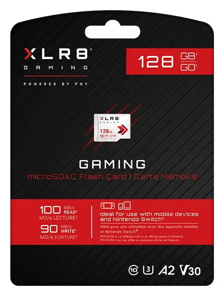 PNY XLR8 Gaming 100MBs MicroSDXC Memory Card - 128GB