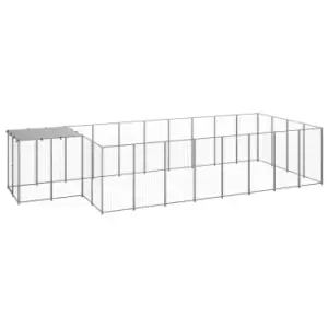 Vidaxl Dog Kennel Silver 10.89 M Steel