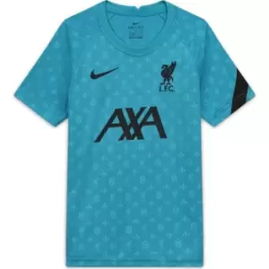 Nike Liverpool Pre Match Shirt 2020 2021 Junior - Blue