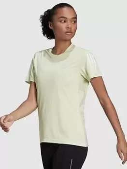 adidas Own The Running Womens T-Shirt - Lime, Size 2Xs, Women