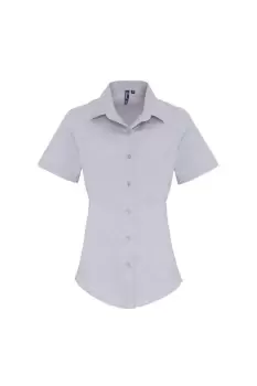 Stretch Fit Poplin Short Sleeve Blouse