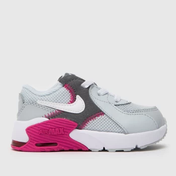 Nike White & Grey Air Max Excee Girls Toddler Trainers