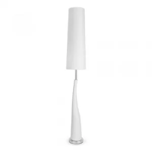 Curved Ceramic Floor Lamp in White