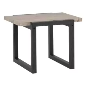 Seconique Selma Side Table - Medium Oak/Black Oak Effect