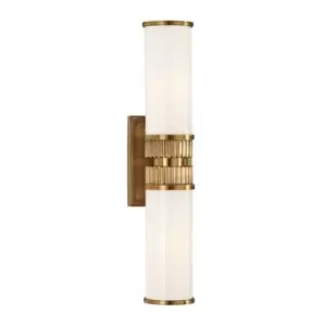 Harper 2 Light Bath Bracket Brass, Glass