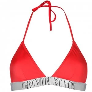 Calvin Klein Fixed Triangle Bikini Top - Fiery Red