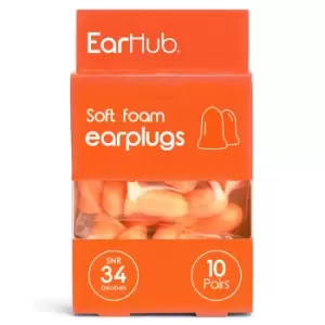 Earhub Premium Soft Orange Foam Earplugs