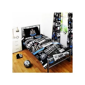 Newcastle United Patch Single Duvet and Pillow Case