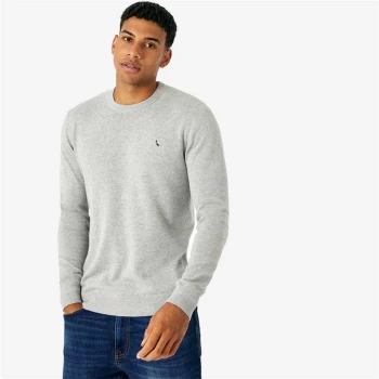 Jack Wills Seabourne Crew Neck Logo Jumper - Lt Ash Mrl