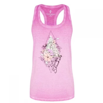 Skechers Floral Diamond Racer Tank Top Ladies - Pink