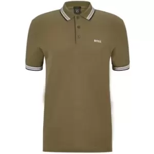 BOSS Tipped Polo Shirt - Green