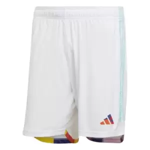 adidas Belgium Away Shorts 2022 2023 Adults - White