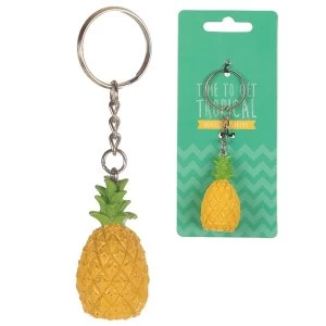 Pineapple Tropical Keyring