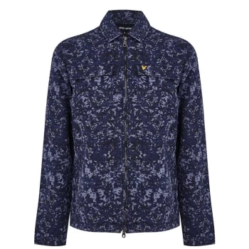 Lyle and Scott Earth Print Overshirt - Blue