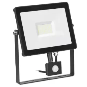 Enlite Quazar50W Adjustable IP65 Driverless LED Floodlight with PIR Sensor 4000K White - EN-FLH50PBLK/40