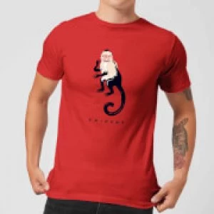 Friends Marcel The Monkey Mens T-Shirt - Red - XXL