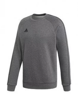 adidas Core 18 Sweat Top - Dark Grey Heather, Size 2XL, Men