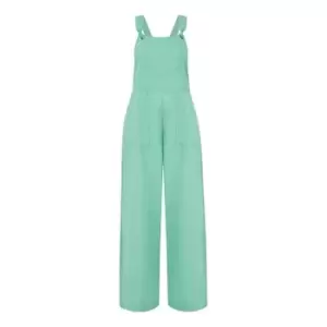 Yumi Mint Green Pocket Dungarees - Green