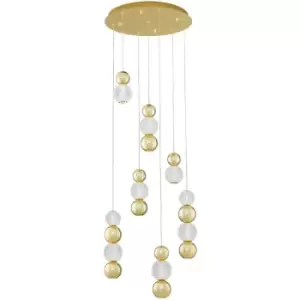 Merano - Gananoque Integrated LED Pendant Ceiling Light Gold Aluminium LED 42W 230V 3289Lm 3200K