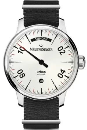 MeisterSinger Watch Urban Day Date Opaline Silver