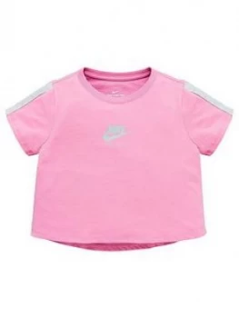 Nike Sportswear Air Older Girls Cropped T-Shirt - Pink Size M 10-12 Years, Women