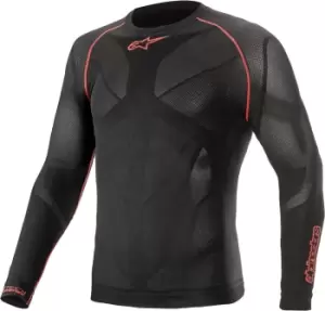 Alpinestars Ride Tech V2 Longsleeve Functional Shirt, black-red, Size XL 2XL, black-red, Size XL 2XL