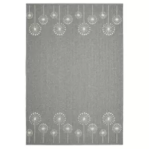 Geneva Washable Rug - Grey & Sugar - 80x140cm