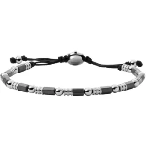 Diesel Hematite and Nylon Beaded Bracelet