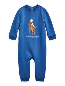 Ralph Lauren Baby Boys Polo Horse All In One - Blue Size 6 Months