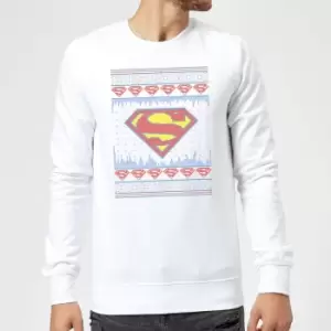 DC Supergirl Knit Christmas Jumper - White - S