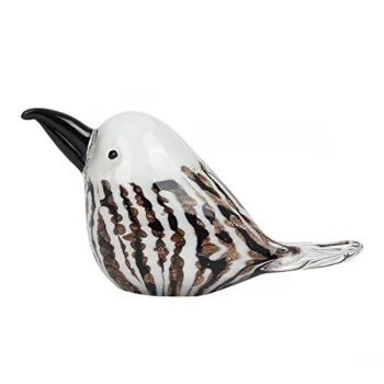 Objets d'Art Glass Figurine - Gold & White Bird