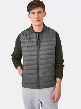 Crew Clothing Crew Clothing Bomber Collar Gilet, Charcoal Grey Size M Men